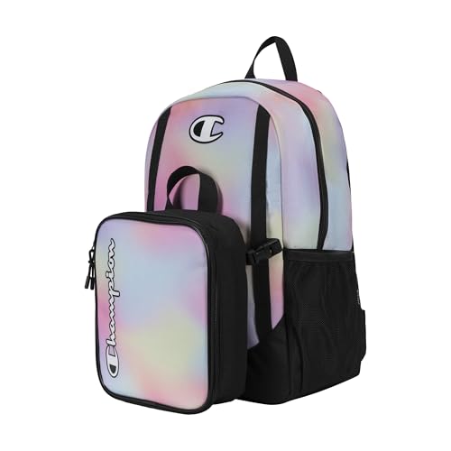 Champion Kids' Mode Backpack and Lunch Box Set, Pink/Aqua/Black, One Size - image 1