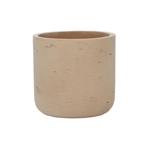 Finestgreen Charlie Pflanzgefäß Terrakotta S | Blumentopf für Innen- und Außenbereich, Frostfest, UV-Beständig, wasserdicht | Blumenkübel Betonoptik