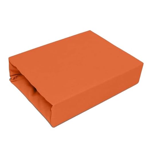 SPANNBETTLAKEN MIT NEUSTER TECHNIK HERGESTELLT SPANNBETTUCH BETTLAKEN MIT GUMMIZUG 100% BAUMWOLLE 23 FARBEN JERSEY - 90x200 Rostbraun