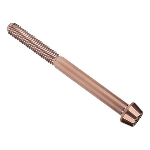 Image of Titanium Ti Bolt M5x9 16 18 20 25 30 35 40 45 50 55 60mm Tapered Head Screws Pack of 4 (M5x60mm, Bronze)