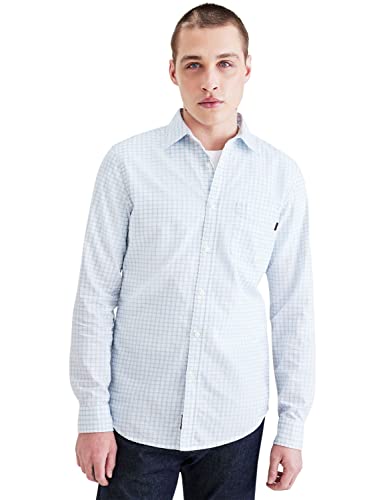 Dockers ORIGINAL SHIRT SLIM, Camisa para Hombre, AQUATIC BEL AIR BLUE, XL