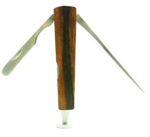 Mr. Brog Alésoir à pointes en acier inoxydable 3 en 1 bois