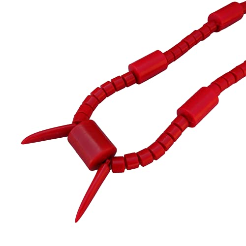 MBARIKET African Red Igbo Beads Necklace, 14 in, Made in Nigeria (James)2