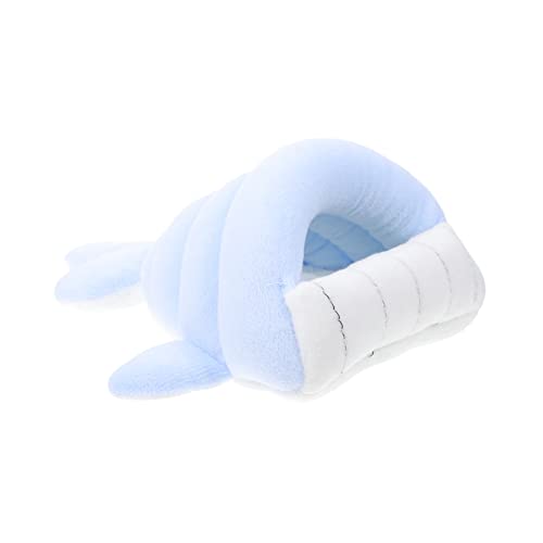 GANAZONO ハムスターの巣 小さい 装飾 チンチラの暖かい巣 生息地 フリース ハムスターハウスケージ ペット寝台 ペットベッド 綿ペットの巣 小さなペットの巣 ペットの暖かい家 布 Blue