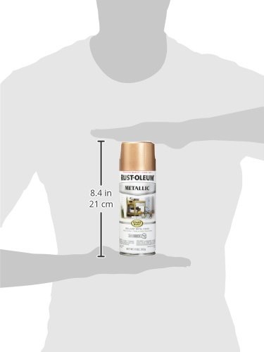 Image of Rust-Oleum 286564 Stops Rust Metallic Spray Paint, 11 oz, Rose Gold (Pack of 2)