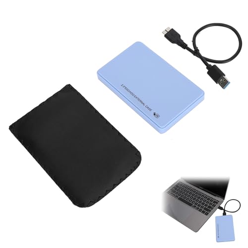 Gonetre USB 3.0 à Boîtier Boîtier de Disque Dur Disque Dur Externe Boîtier de Disque USB 3.0 à 2.5 7mm 9.5mm HDD Ssd sans Outil Blanc (-DS01165-01), Gonetrev8irzan4bg-01