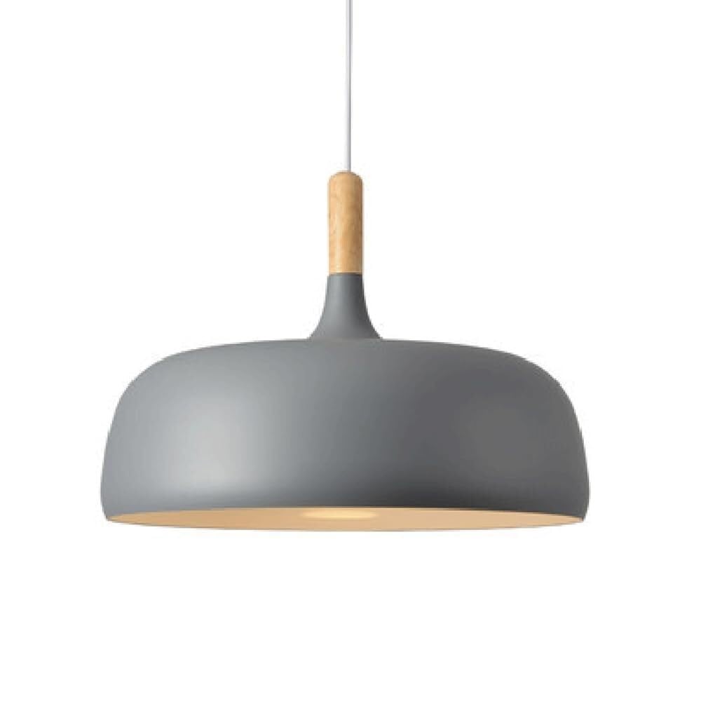 SYAXVOM Industrial Style Wrought Iron Pendant Light - E27 Screw Single-Head Chandelier for Indoor Lighting and Decoration(Grey)