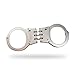 Esposas Policiales Reales - Grilletes de Seguridad de Bisagra con Seguro - Apertura con Llave - Fabricado en Acero Inoxidable - Incluye 2 Llaves - Color: Gris - Shoke