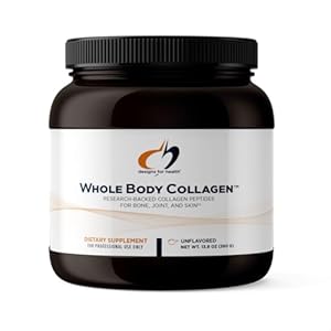 Designs for Health Whole Body Collagen Powder – Hydrolyzed Collagen Peptides Powder for Skin, Joint + Bone Health – Fortigel, Fortibone & Verisol Collagen for Women & Men, Unflavored (30 Servings)