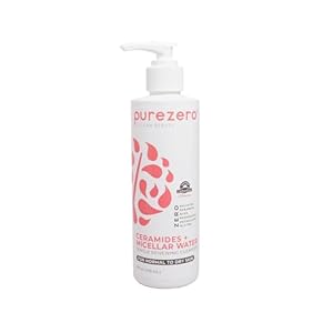 Purezero Hydrating Gentle Face Cleanser – Hyaluronic Acid Gentle Moisturizing Cleanser + Ceramides, Micellar Water, Fragrance-Free, Zero Sulfates, Parabens, Vegan & Cruelty-Free, 8 oz