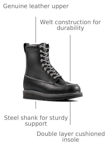 Image of SureTrack 6'' & 8'' Men's Soft Toe Wedge Work Boots, Slip Resistant, EH