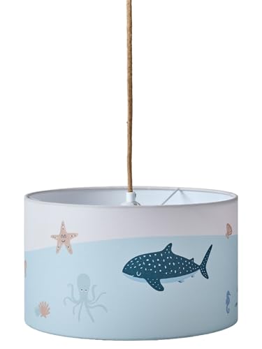VERTBAUDET Abat-jour animaux marins bleu imprimé TU