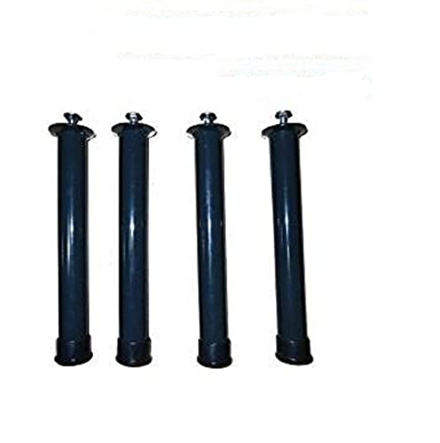 SET 4 PIEDI PER RETE A DOGHE GAMBE PER LETTO UNIVERSALI IN FERRO CON BULLONI max 40cm (40 cm)