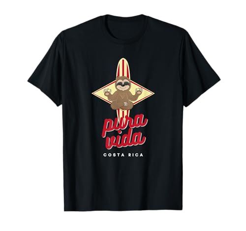 Costa Rica Meditating Sloth Pura Vida Motto T-Shirt