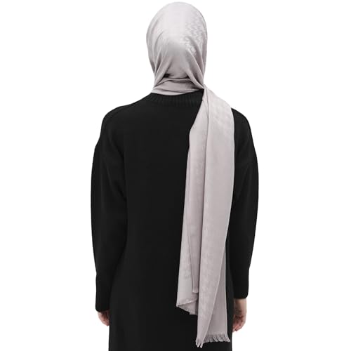 Hijab Scarf for Women, Houndstooth Pattern Elegant Modest Fashion, Premium Soft, Versatile Headscarf Shawl for Women, Luxury, Viscose & Acrylic Blend, 78"x28" Rectangular Hijab4