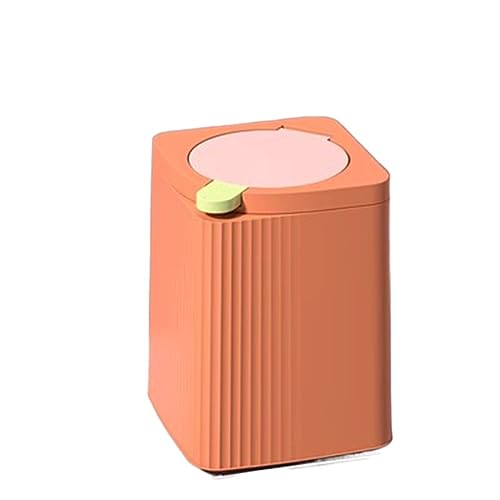 Poubelle avec couvercle 8L or de bureau et cuisine en plastique coloré