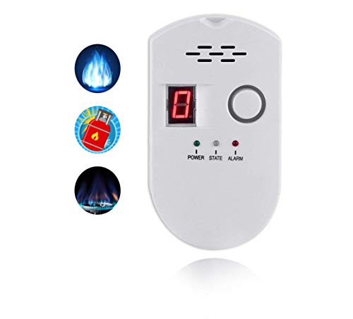 Natural Gas Detector, Gas Leak Detector, Home Gas Alarm Detector Household Propane Leak Detector for Home Kitchen, High Sensitivity Natural Gas Detector Propane Leak Detection