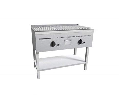 Barbecue grill with lava stone on day compartment - Dim. cm 100x55x85h