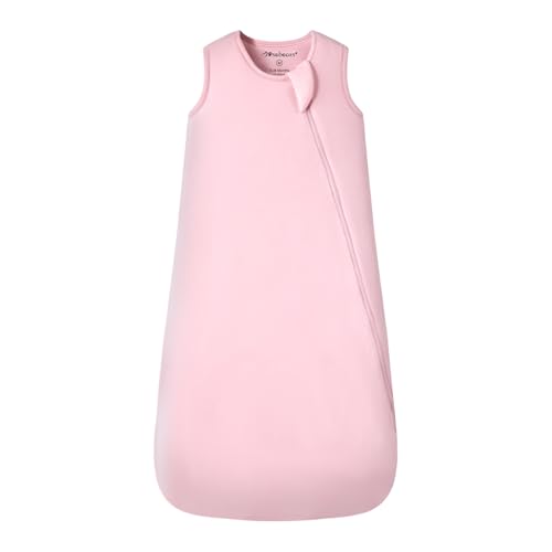 Image of Mosebears Unisex Rayon Made from Bamboo Sleep Sack with 2-Way Zipper,2.5 Tog Baby Winter Sleep Sack (Blush,0-6 Months)