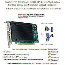 Controla 4 monitores con la tarjeta Quadro NVS 440 256 MB GDDR3 PCIEx16 VGA