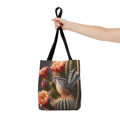 Arizona – Saguaro Blossom – Ringtail – Cactus Wren Premium Tote Bag with Reinforced Stitching4