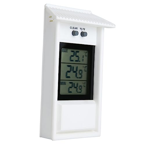 Abaodam Thermometer Wall or Window Mount Memory Function Waterproof Celsius/Fahrenheit Switch Wide Range 20°c to 50°c