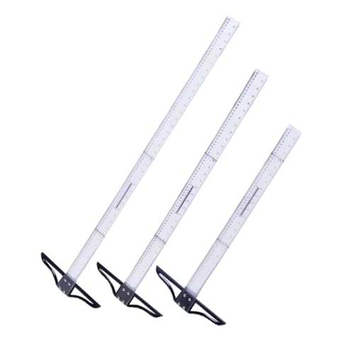 3Pcs Acrylic T Scale Drafting Instrument Arm Smooth Edges~