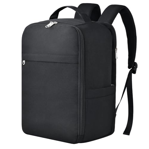 Zuquik Sac a Dos Voyage Cabine Avion 40x20x25 Ryanair EasyJet 45x36x20 avec Poche Antivol, 14 Pouces Portable, Sac à Dos Femme Homme, Sac Voyage Cabine Bagages Enfant（Noir）