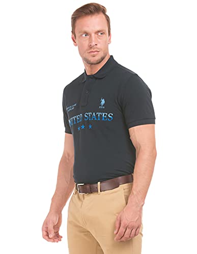Image of US Polo Association Men's Solid Regular Fit Polo