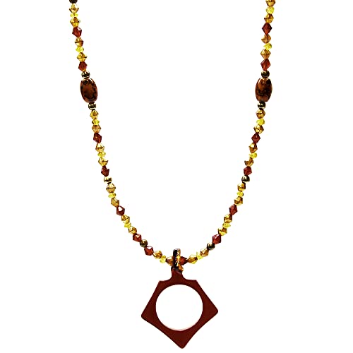 Image of Calabria Eyeglass Necklace Holder for Women - Beaded Glasses Chain with Secure Loop | Eyewear Holder Necklace for Glasses