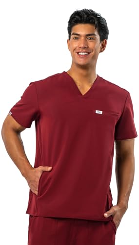 Image of Peelz Peter 4-Pocket V-Neck Scrub Tops for Men - Soft Stretch Fabric Top, Men's Scrubs, Slim Fit