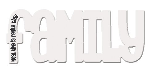 Splosh ~ Magnetic Words ~ Fridge Magnet ~ 'FAMILY' ~ White