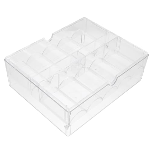 Boîte à jetons de poker COHEALI organisateur de rangement transparent pour jeux de cartes