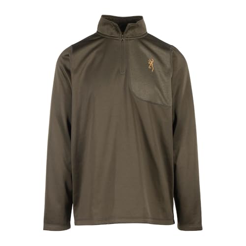 Browning Men's A0006052 Porter 1/4 Zip - Medium - Black Olive
