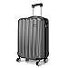 Produktbild KONO Koffer Trolley Reisekoffer Rollkoffer Handgepäck 55x35x20 cm Zwillingsrollen Hartschale ABS (Grau, M)