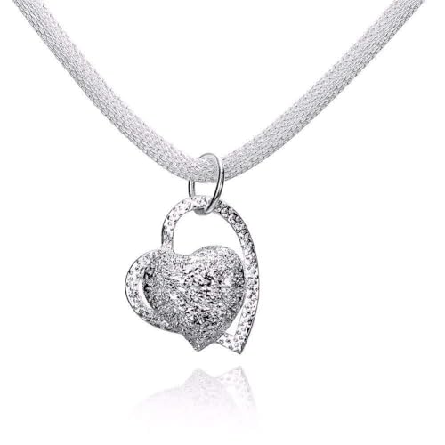 Collier coeur en argent 925, un bijou de luxe intemporel pour femme