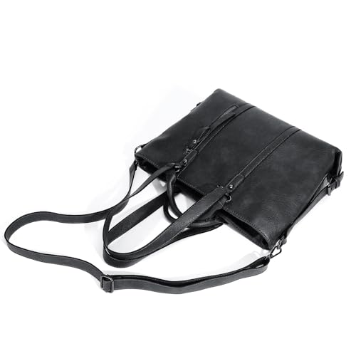 Image of Leather Tote Handbags for Women Purse Hobo Shoulder Work Satchel Top Handle Large Bag
