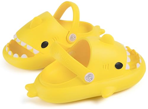 Image of KVbabby Kids Shark Slides Boys Girls Cloud Sandals | Cloud Sandals，Open Toe，Beach Pool Water Shoes，Slip-on，Lightweight，Non-Slip，Soft，Flexible，EVA Slippers