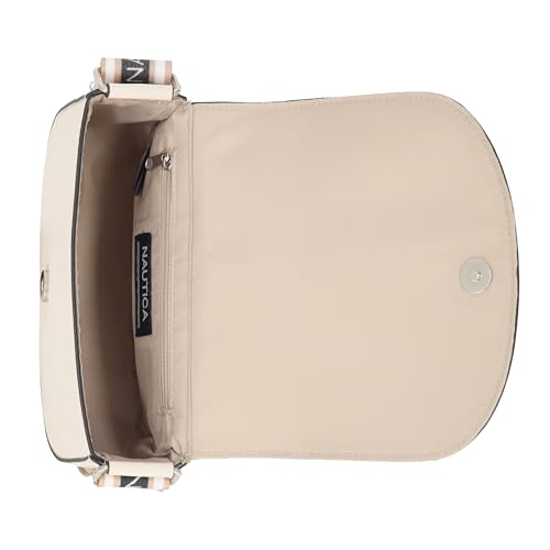 Image of Nautica Delray Flap Crossbody Purse Womens Shoulder Bag, Magnetic Snap Closure Pocket, Small Travel Handbag, Adjustable Strap