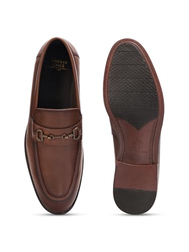 Image of Thomas Crick Men's Fashion Loafers with Metal Tip - Anti-Skid Sole & Ankle Cushioning