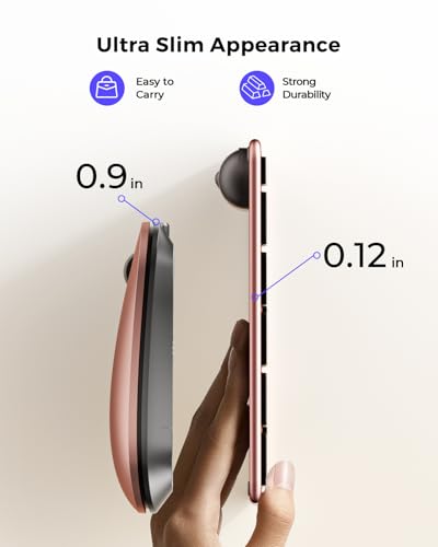 Image of seenda Bluetooth Keyboard and Mouse Combo for Mac, SKM64-2 Rechargeable Silent Wireless Keyboard Mouse Compact Slim, 3 Multi-Device Connection, Compatible for Mac MacBook Pro /Air iPad, Black Rose Gold
