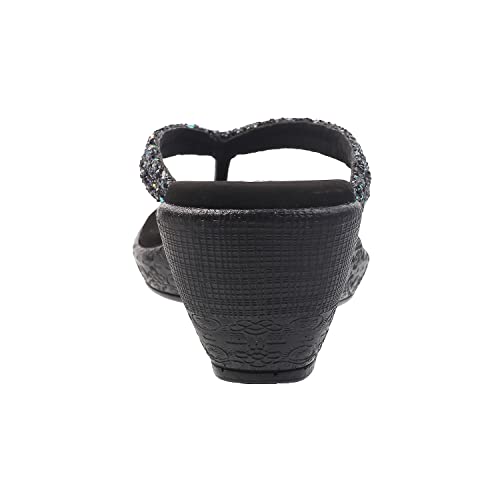 Metro Women Synthetic Leather Wedge Heel Sandal - Image 4