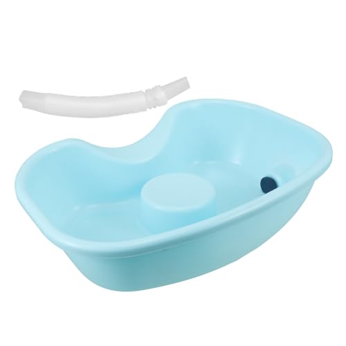 KOMBIUDA Ergonomic Bedside Hair Wash Bowl Lightweight Portable Sink for Elderly Disabled and Bedridden Patients