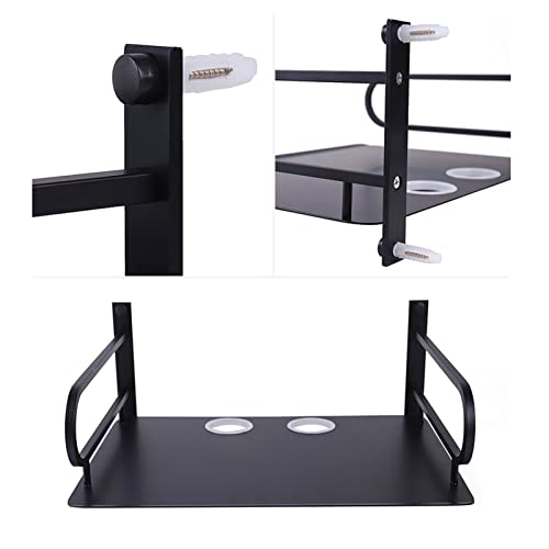 Soporte de proyector extensible para montaje en pared, estante de aleación de aluminio, color negro, 40 cm miniatura 3