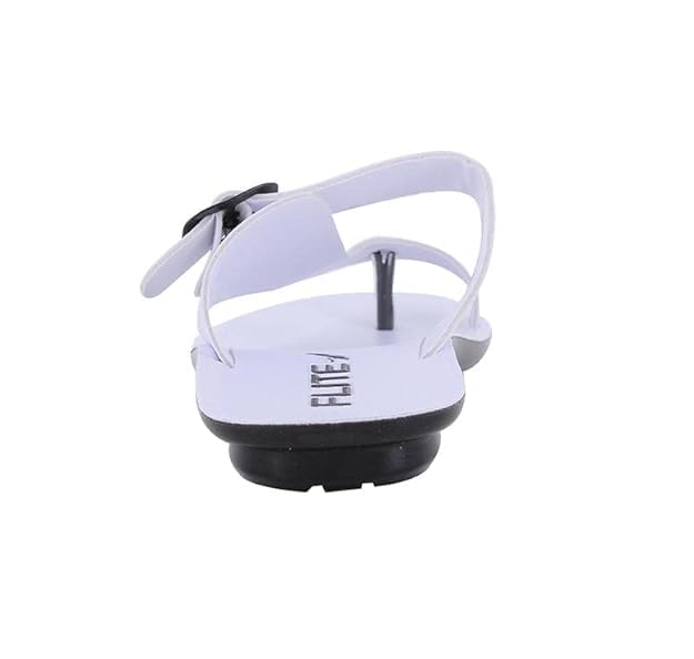 Image of FLITE Men's Slippers /Thong Slippers for Men /Leather Slippers for Gents /PU slippers for Boy (Wht, UK Footwear Size System, Adult, Men, Numeric, Medium, 8)