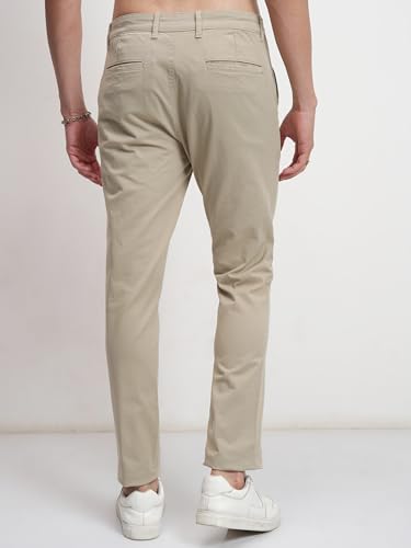 Image of Highlander Men's Slim Fit Formal Trousers | Ankle Length |Smart Trousers for Men | Chino Trousers for Men|Elegant Design | Comfortable Fabric for Daily Work & Formal Occasions