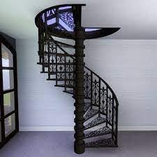 Fancy Cast Iron Spiral Staircase H-10ft