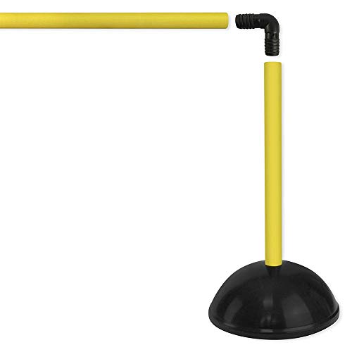 Kit Barreiras de Salto de Plástico - 47cm - 3 unidades - Preto/amarelo - Muvin