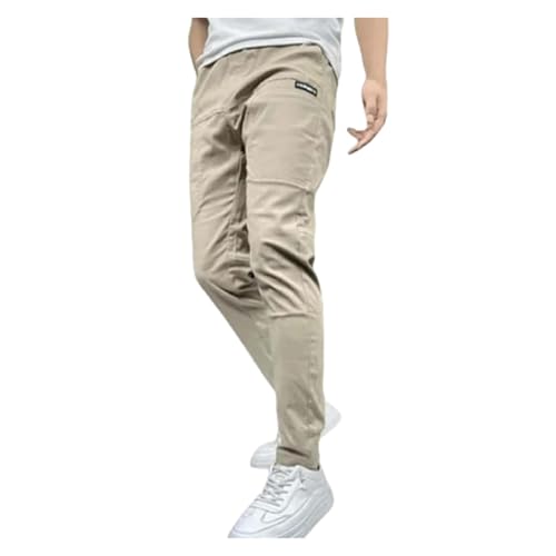 Vogany Cargo Pants, Men's High Stretch Multi-Pocket Skinny Cargo Pants