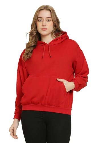 Image of CANIDAE Women's Sweatshirt & Hoodies, Fleece Material Full Sleeves, Women Winter Wear, Hooded Neck Regular Fit Long Sleeve Womens Sweatshirt || Small to 12XL || Plus Sizes ||